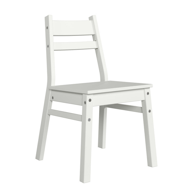Jela Solid Wood Adult Chair 2pk, White