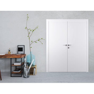 Optima Standard Paneled Manufactured Wood Double Door