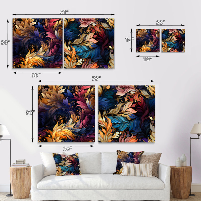 Bergeronnes - Ensemble de 2 art mural en verre acrylique, H 16 po x l 33 po