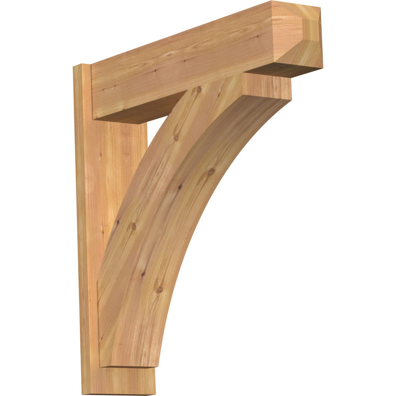 Thorton Craftsman Rustic Wood Outlooker,  32" D x 32" H , 7 1/2" W Western Red Cedar (Smooth)