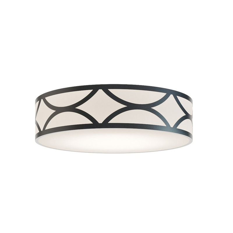 Plafonnier encastré Jasvant, Noir, H 6 po x l 24 po x P 24 po