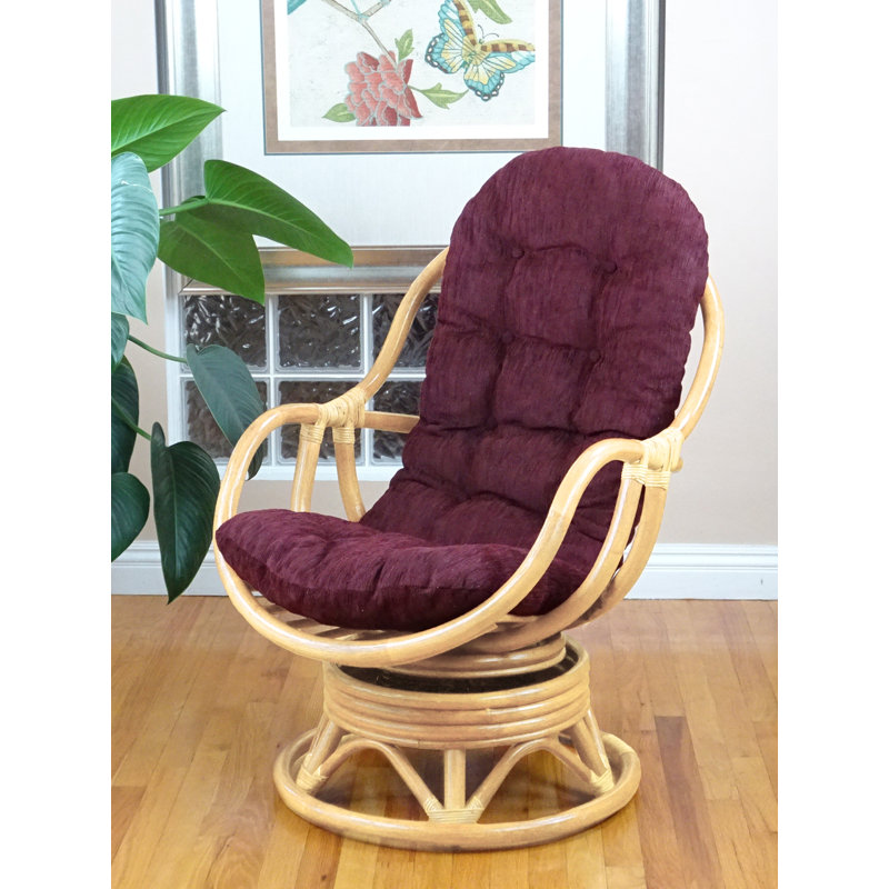 Chaise berçante Anairis, Brun foncé, Beige clair