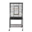 Cage à oiseaux sur roulettes, cage de vol d'oiseau de 53 pouces, cage à oiseaux perroquet perchée en fer forgé avec plateau coulissant pour cockatiels perroquet perroquet