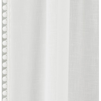 Duncansville Polyester Sheer Rod Pocket Curtain Pair