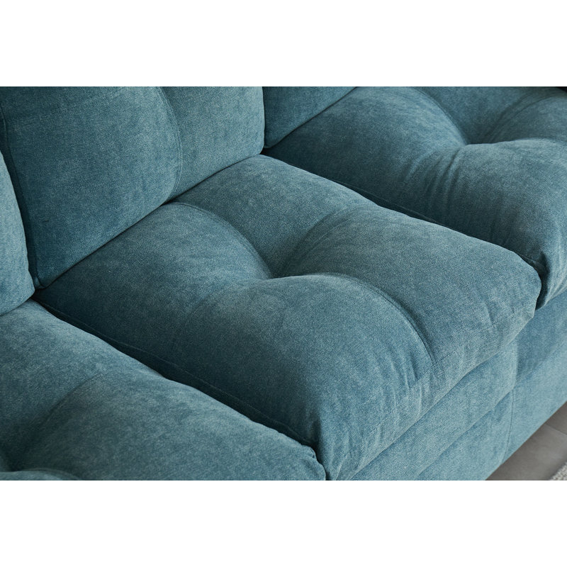 Ensemble de salon en coton 3 pièces, Bleu