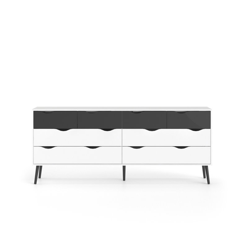 Myrasol Sideboard, White/Black