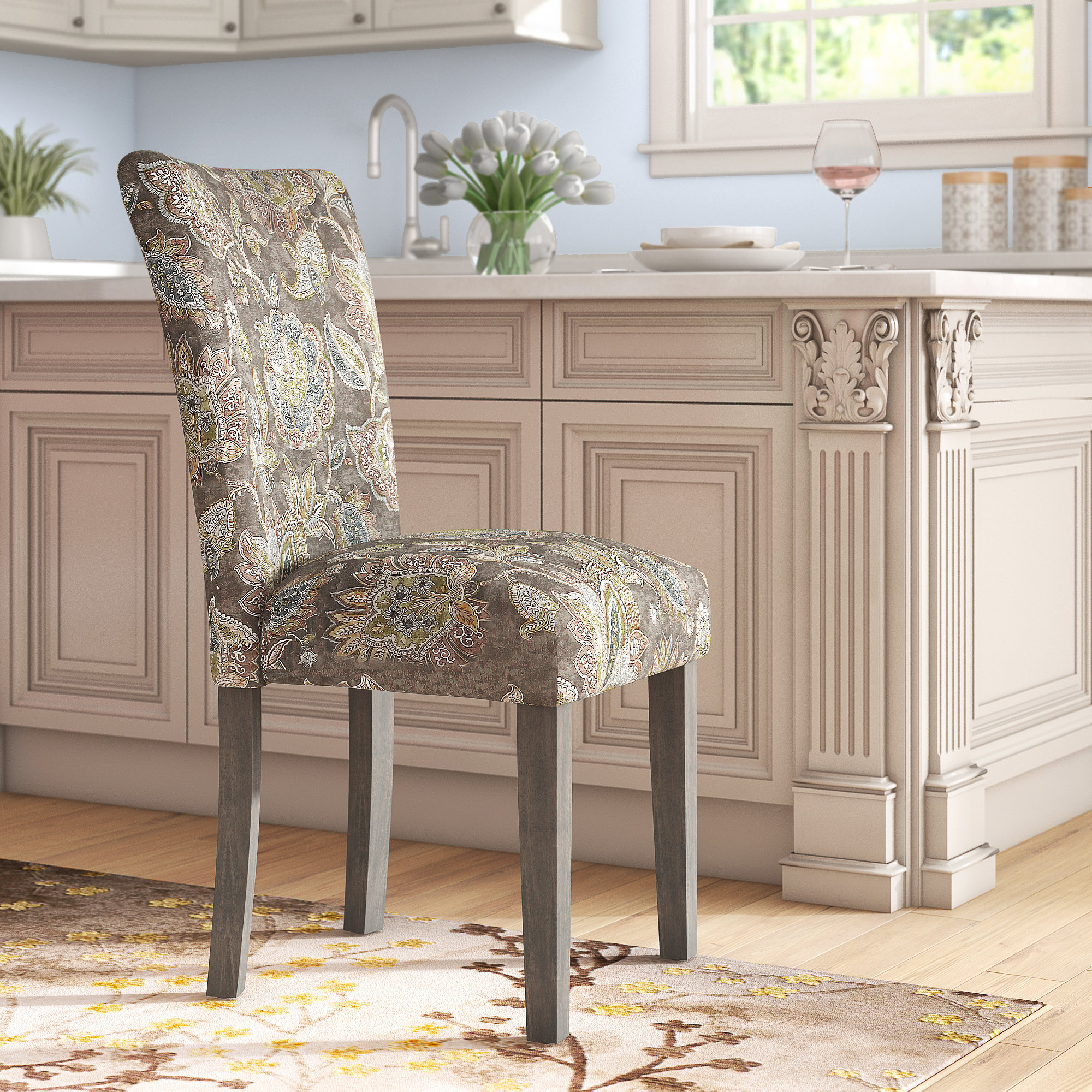 Floral best sale parsons chair