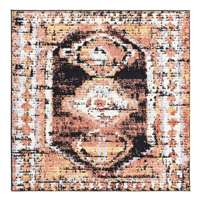 Ithalia Oriental Indoor Rug, Square 5'3"