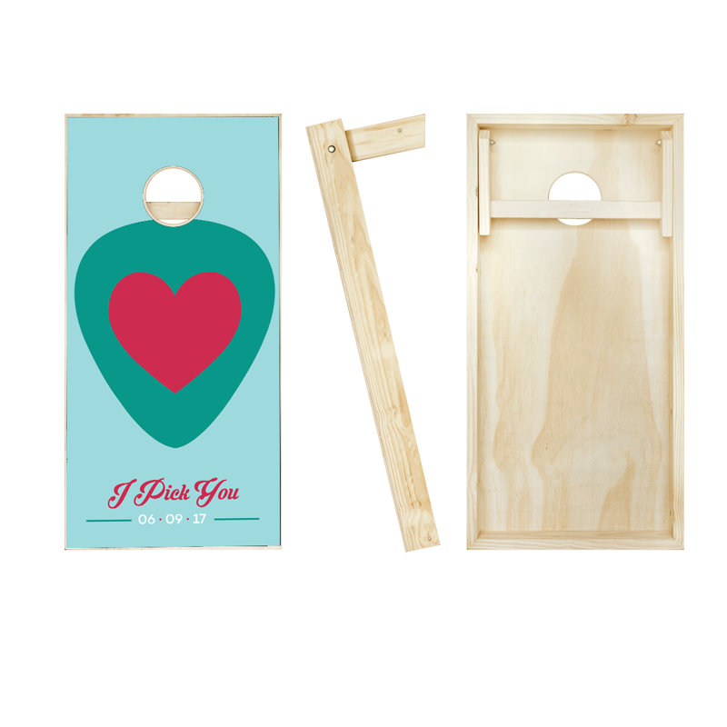 Ensemble de cornhole 2 'x 4' avec sacs, Rouge/noir