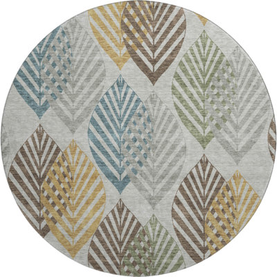 Premium Machine Washable Prisco Gray Rug