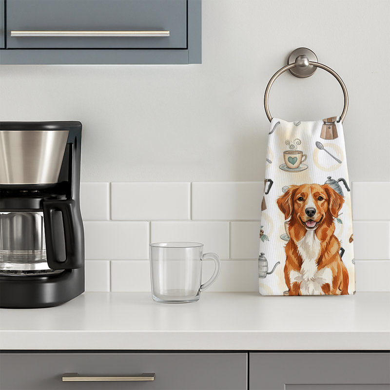 Serviette de cuisine orange Nouvelle-Écosse Duck Tolling Retriever, Retriever orange de Nouvelle-Écosse