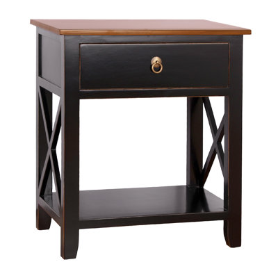 75.44cm W Solid Wood Bedside Table
