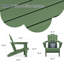 Chaise Adirondack pliable en PEHD Clitheroe-812501103