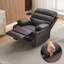 Fauteuil inclinable ergonomique en cuir PU avec massage et chaleur, dossier et repose-pieds réglables, pour adultes et chambre de bébé-1498059149