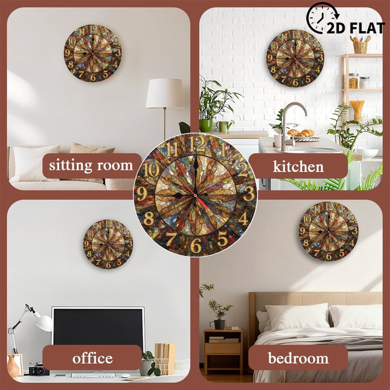 Horloge en vitrail