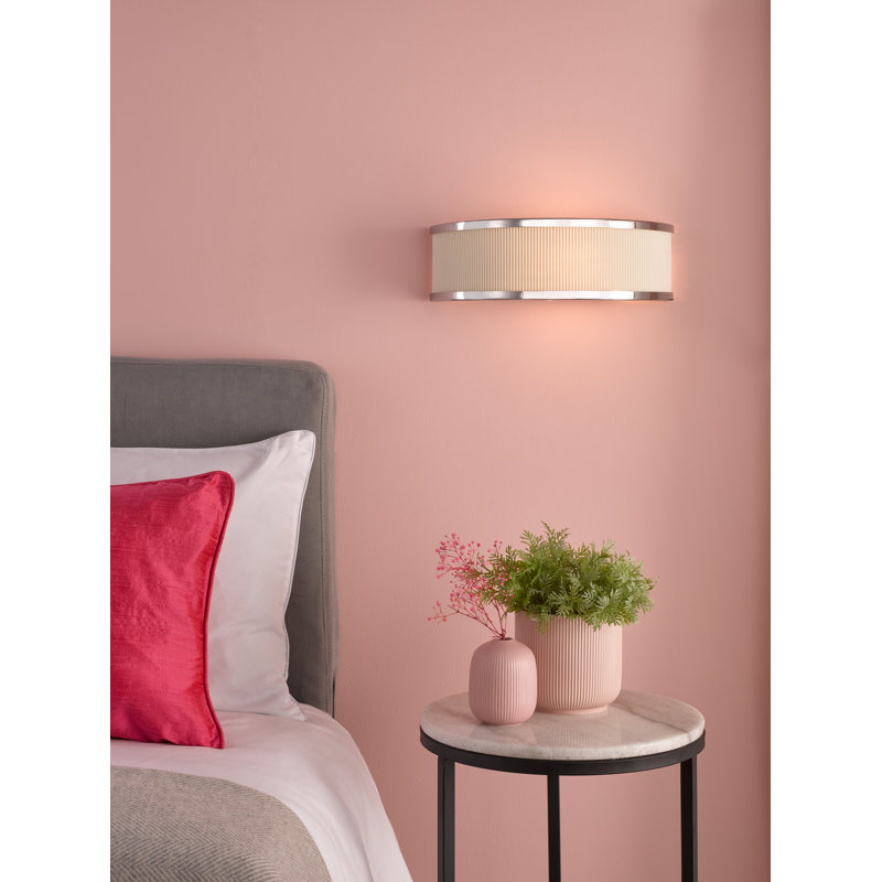 Wall Light, Polished Chrome, Ivory