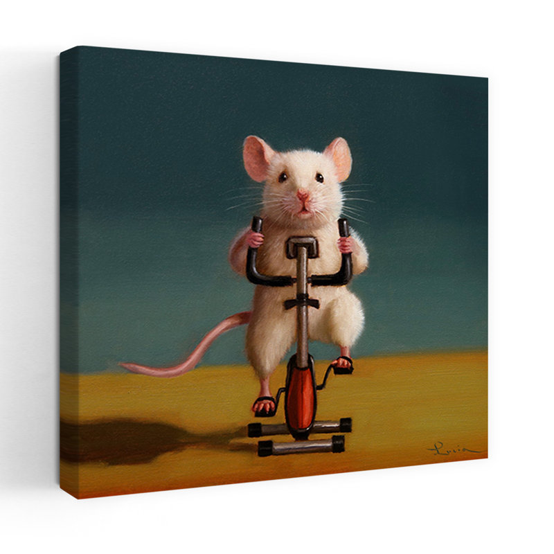 Gym Rat Spin, art urbain contemporain, H 24 po x l 24 po