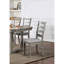 2 chaises de salle à manger en gris, dossier, siège en tissu rembourré, chaises en bois massif gris, dossier, rustique