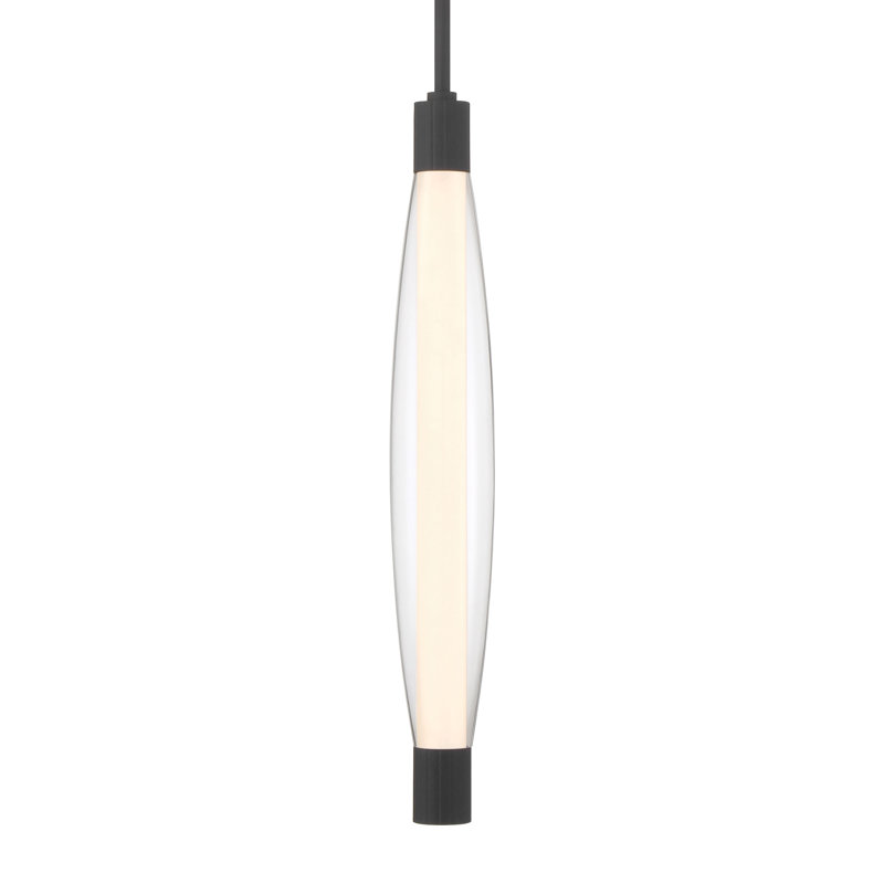Luminaire suspendu à DEL, Noir mat foncé