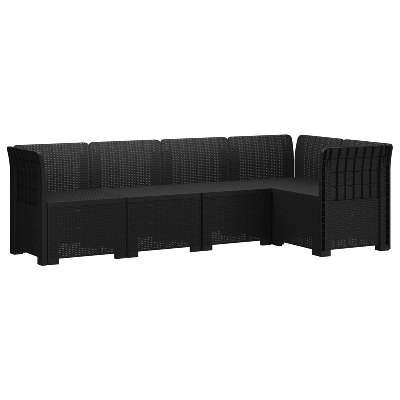 234 cm W Patio Sofa, Anthracite