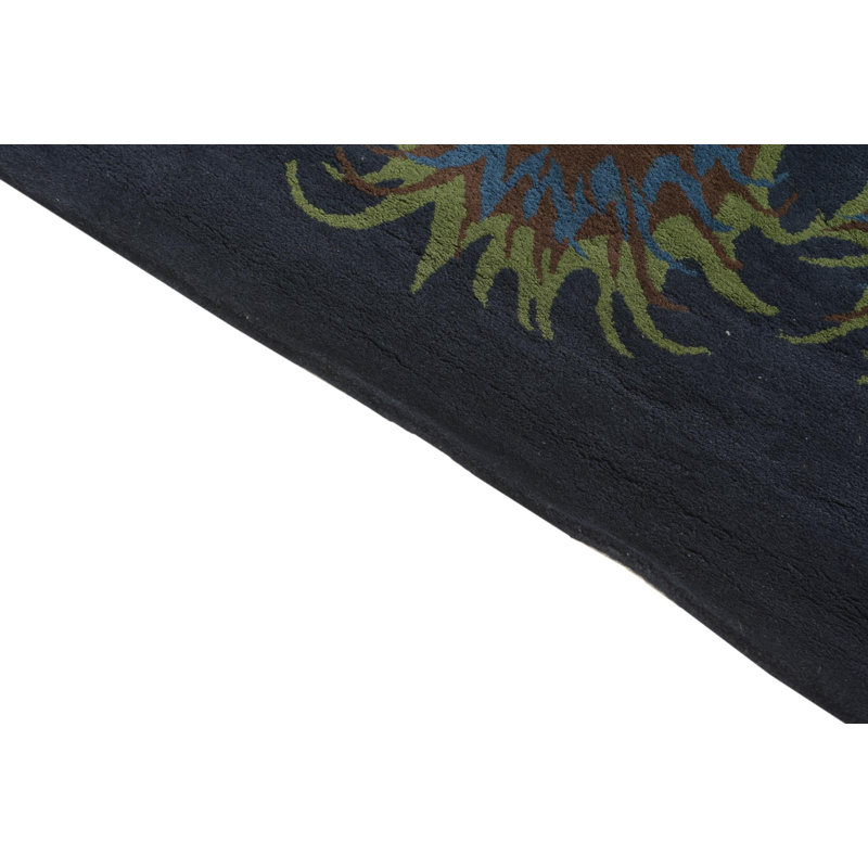 Tapis carré bleu marine Newburn