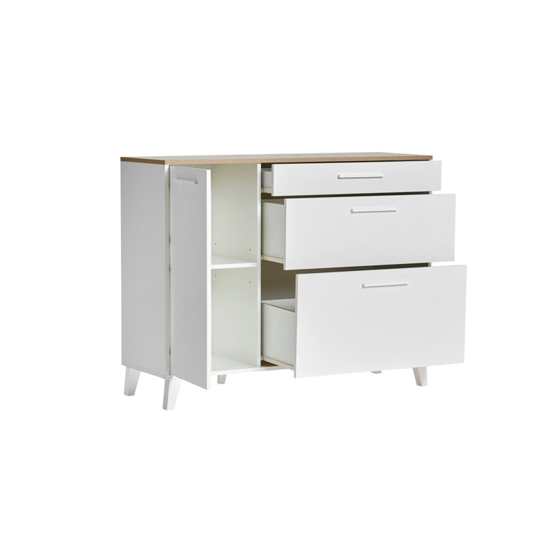 Lehane Solid Wood 120 cm W Chest of 2 Drawers