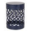Grande table d'appoint moderne en métal pour l'extérieur. Bleu marine, fabrication en fer. Thermolaqué, sans assemblage. Grande table moderne de 13,99 po x 13,99 po x 18,51 po, 4,68 lb. Structure thermolaquée de 13,99 po x 18 po-1527726534