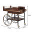 Chariot-bar mobile à finition noyer