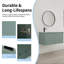 Armoire de salle de bain murale 36 pouces avec lavabo en résine en forme de goutte et portes à fermeture en douceur