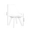 Torpoint 4 Person Dining set - a Rectangular Plastic Dining Table with Wooden Legs and a Set of 4 Faux Leather Cushion Padded Dining Chairs for Dining Room - Modern Dining Table Set-1094511265-1094511264