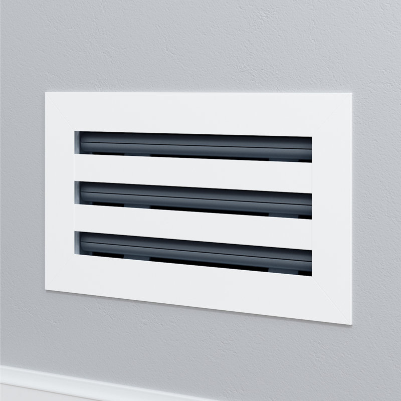 Linear Metal Wall Surface Vent Cover, 12" L x 6" W