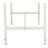 Deitra Rustic Farmhouse Metal Console Table with Solid Wood Top-360778798