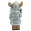 Orignal en céramique 18 po avec manteau gris en forme de pin