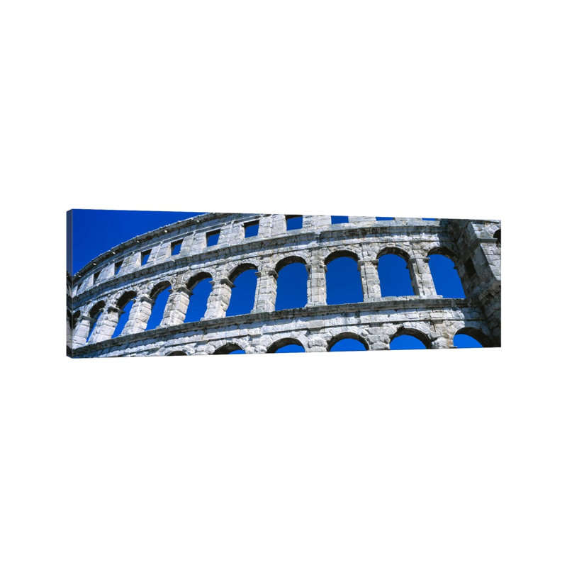 Roman Amphitheater, Pula, Croatia by Panoramic Images - Wrapped Canvas Panoramic Print, 121.92 cm H x 40.64 cm W x 1.91 cm D