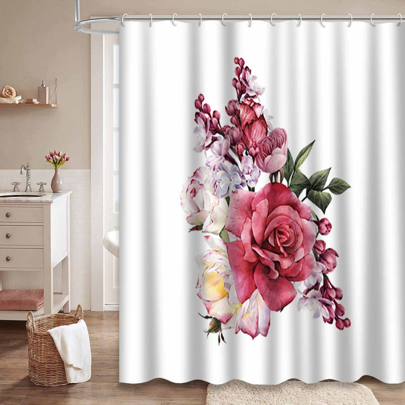 Bouquet de roses, aquarelle, voeux, invitation, anniversaire, vacances, été, 12 crochets, L 72 po x l 78 po