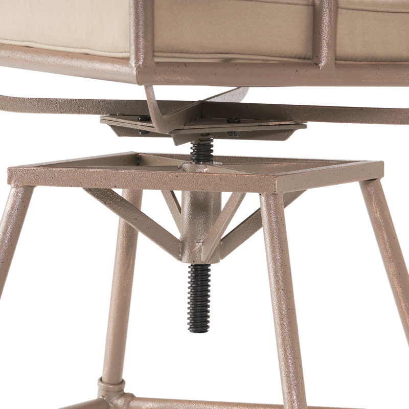 Tabouret de bar pivotant à hauteur ajustable, Structure gris clair / coussin gris clair