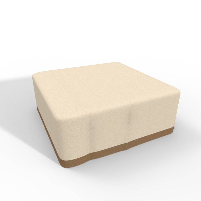 Housse pour table de patio résistante à l'eau, H 31,5 po x l 86,6 po x P 86,6 po, Beige