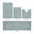 Hugo Premium 100% Cotton 2370 GSM 4-Piece Tufted Bath Rug Set with Non-Slip Spray Latex Backing, OEKO-TEX® Certified, Super Absorbent & Machine Washable, Blue-311034150-311034147
