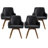 Advika 4.3" Thick Sponge Cushioned Seat, Mid-Century Modern Swivel Dining Chair, 360° Rotating Upholstered Armchair With PU Leather, Beech Wood Legs, Ergonomic High Back & Armrests, Comfortable Accent Chair-1539846309-1539846304