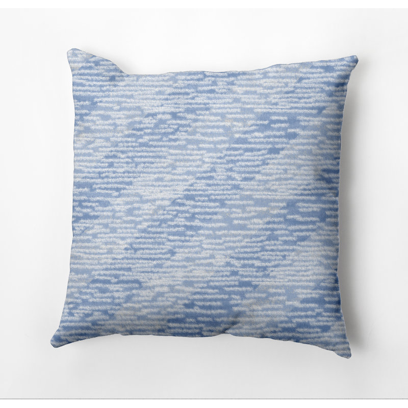 Housse de coussin d'extérieur carré en tricot Beach, 20 po x 20 po, Bleu