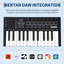 Contrôleur de clavier USB USB 25 touches - clavier portable compact avec 8 Pads sensibles à la vitesse, 8 boutons affectables, affichage OLED, midi sans fil, transposition de demi-tons, commutateur de vitesse - noir