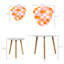 Ensemble de 2 tables de bout triangulaires gigognes en damier à motif géométrique de style vintage Y2K Hippie 70