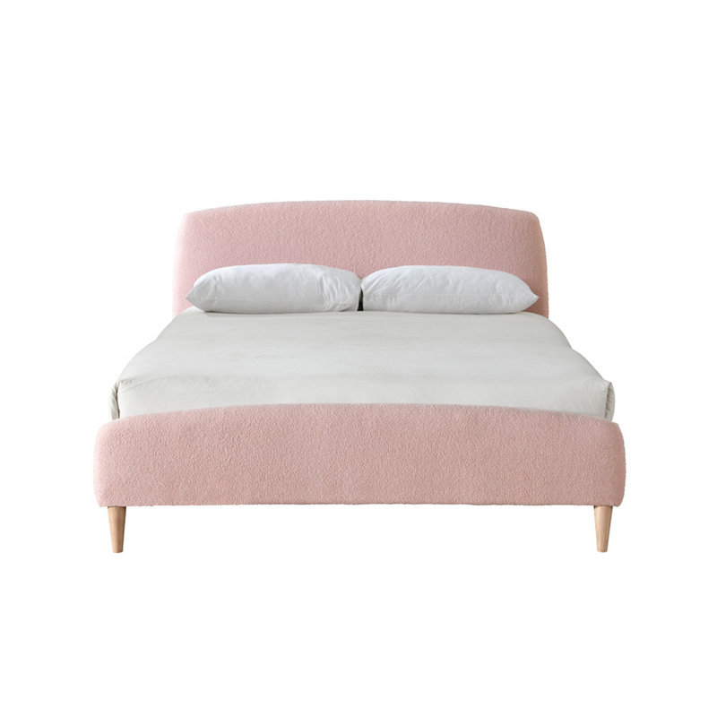 Beanfields Upholstered Bed Frame, Pink, Double (4'6)