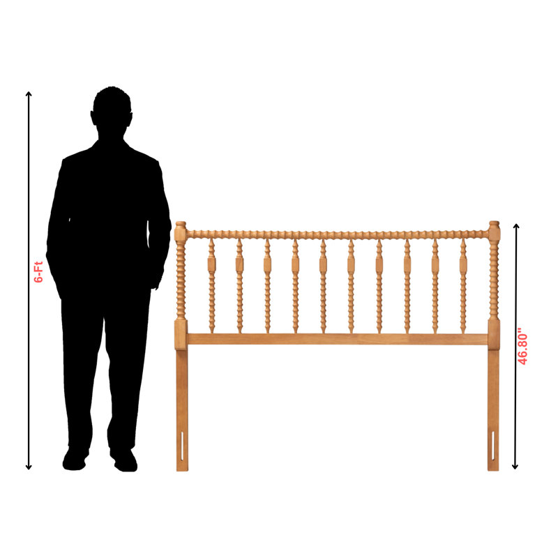 Tête de lit à broche rotative Liasonya, H 46,8 po x l 60,1 po x P 2,05 po
