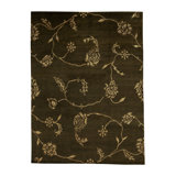 Himalayan Hand Woven Wool Floral Area Rug