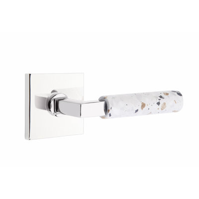 Ensemble de leviers de passage Emtek Select, rosette carrée, tige carrée en L, poignée, CF