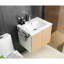 Meuble-lavabo de salle de bain 24 po avec lavabo, armoire et porte-serviette noir - Esthétique moderne