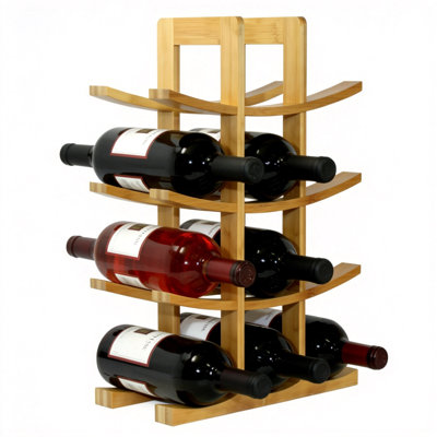 Bamboo Wine Rack, 12 Bottles (Natural)