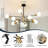 Jericah 10 - Light Sputnik Modern Linear Chandelier