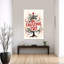 Festive Tree Classic Vintage Abstract Christmas Tree Winter Landscape Wall Art Print by Treechild - Wrapped Canvas Print-79513876